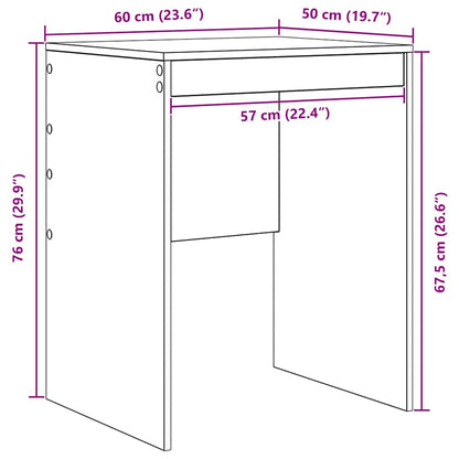 Bureau Zwart Eiken 60 x 50 x 76 cm