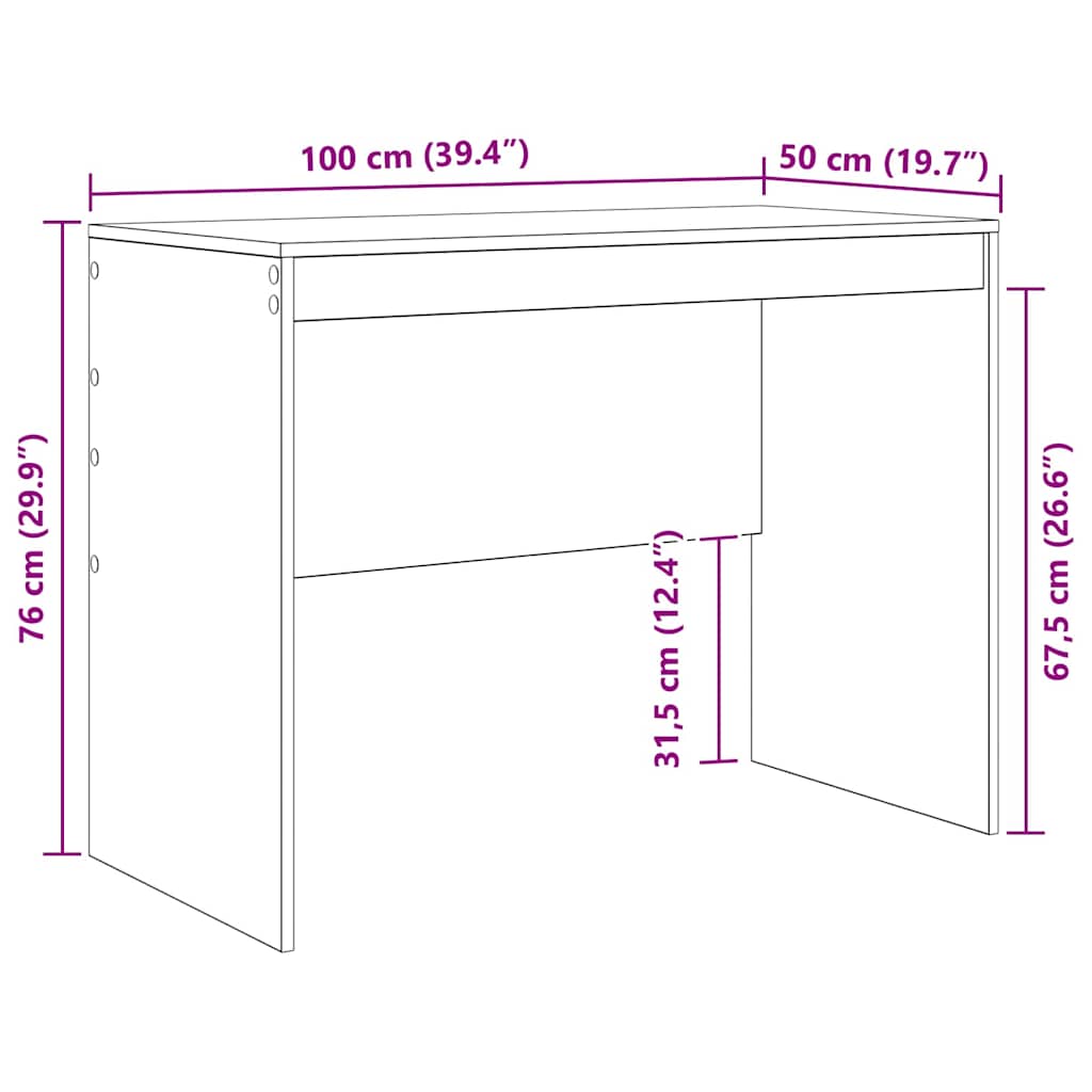 Bureau Oud Hout 100 x 50 x 76 cm