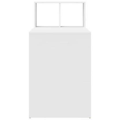 Bureau met plank Wit 108 x 55 x 103.5 cm Bewerkt hout