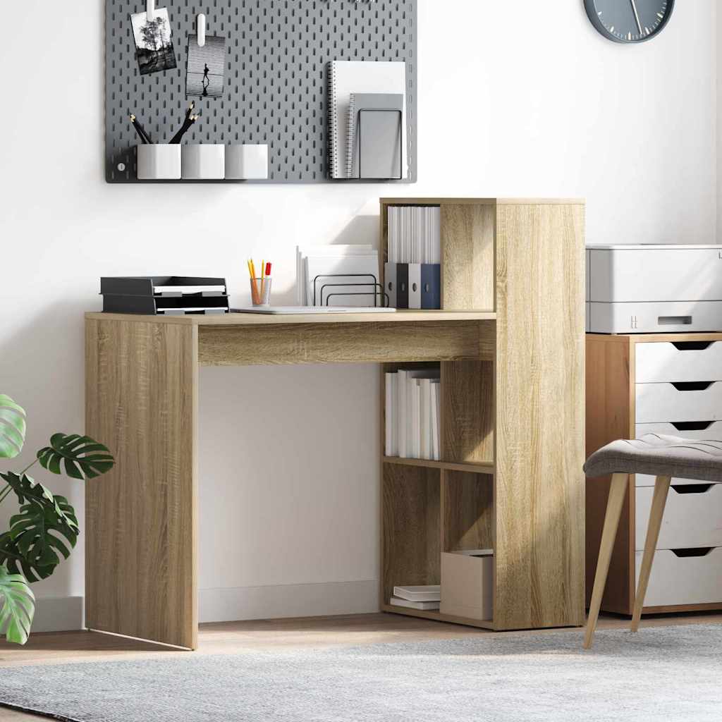 Bureau met plank Sonoma Eiken 108 x 55 x 103.5 cm Bewerkt hout