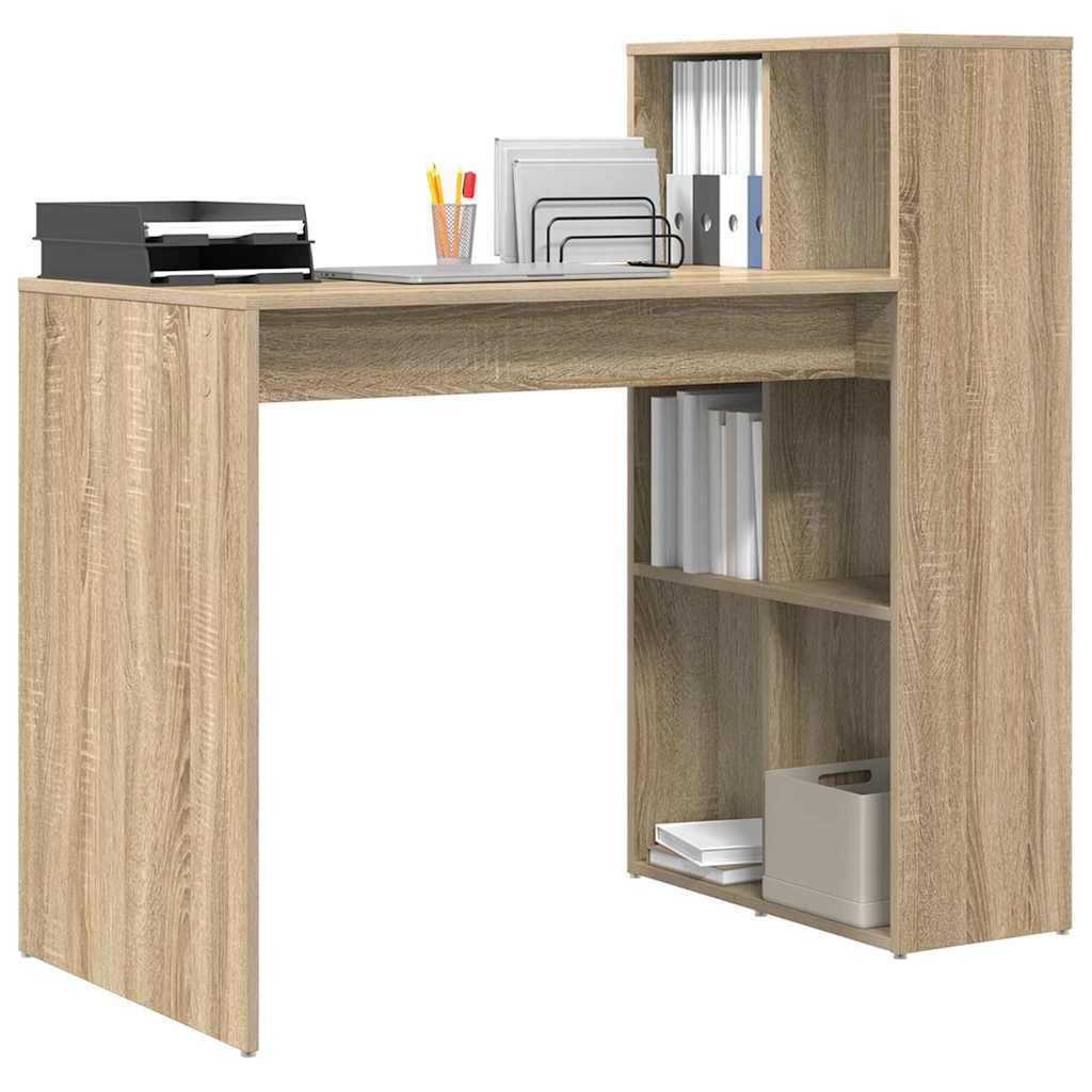 Bureau met plank Sonoma Eiken 108 x 55 x 103.5 cm Bewerkt hout
