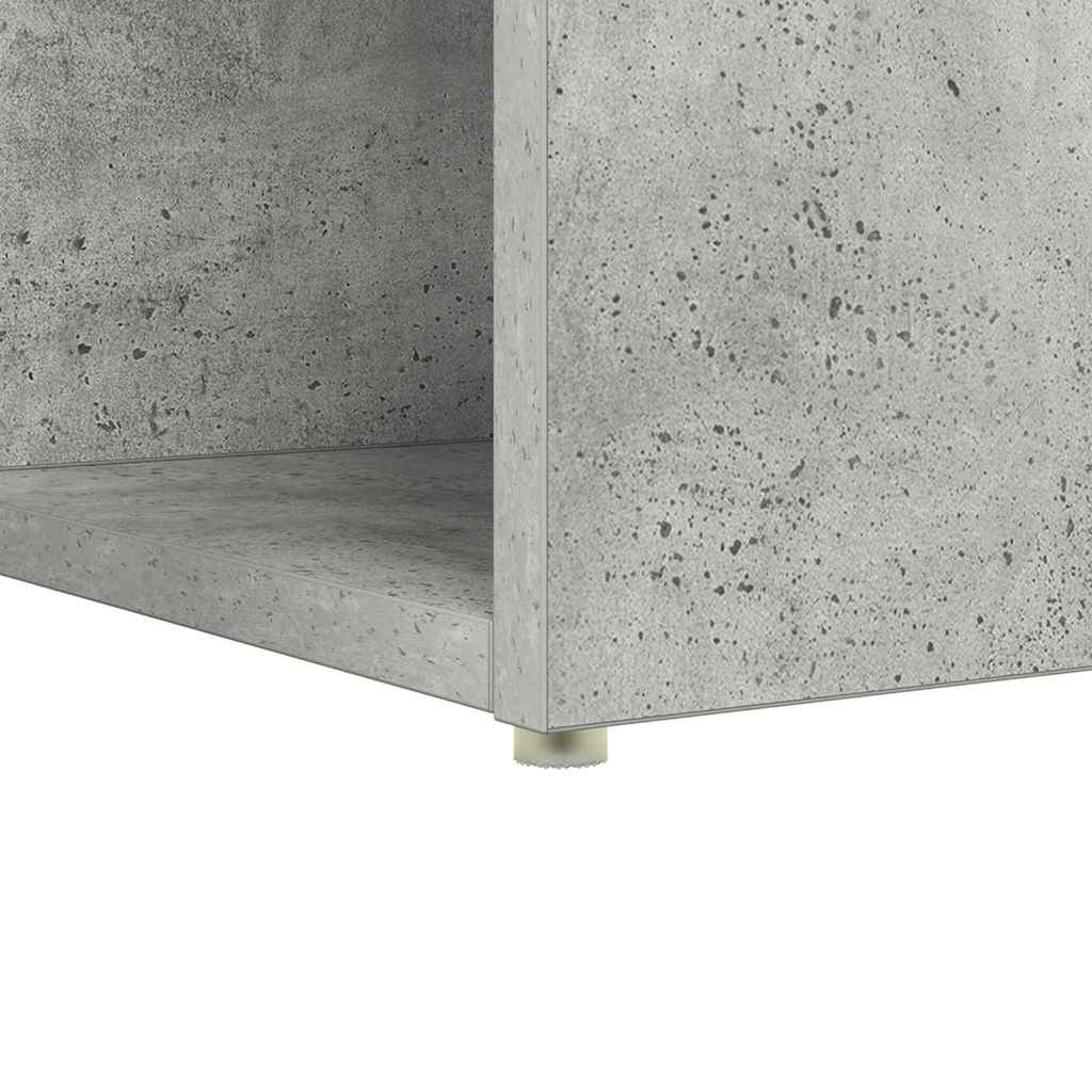 Bureau met plank Beton Grijs 108 x 55 x 103.5 cm Bewerkt hout