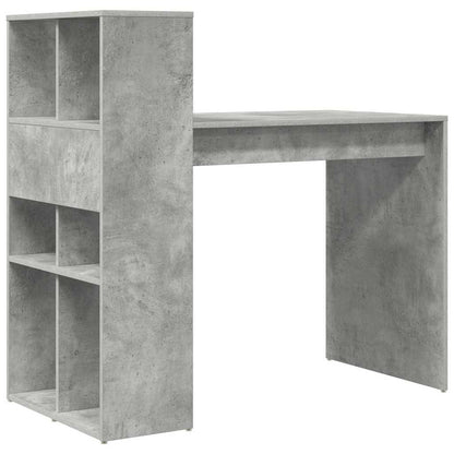 Bureau met plank Beton Grijs 108 x 55 x 103.5 cm Bewerkt hout