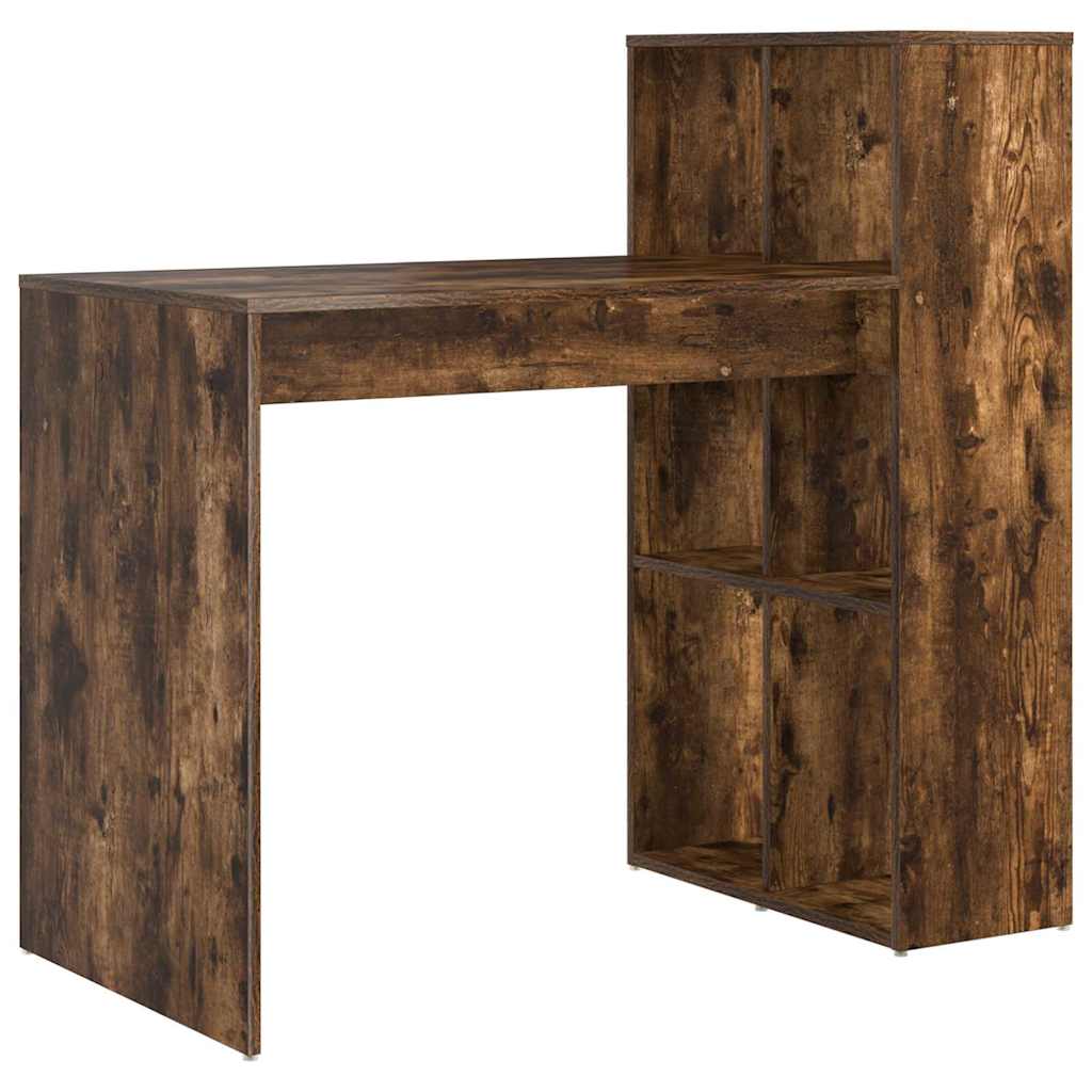 Bureau met plank Gerookt eiken 108 x 55 x 103.5 cm Bewerkt hout