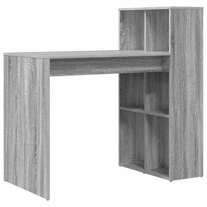 Bureau met plank Grijs Sonoma 108 x 55 x 103.5 cm Bewerkt hout