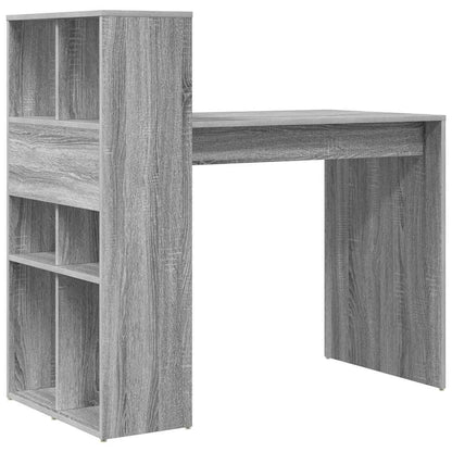 Bureau met plank Grijs Sonoma 108 x 55 x 103.5 cm Bewerkt hout