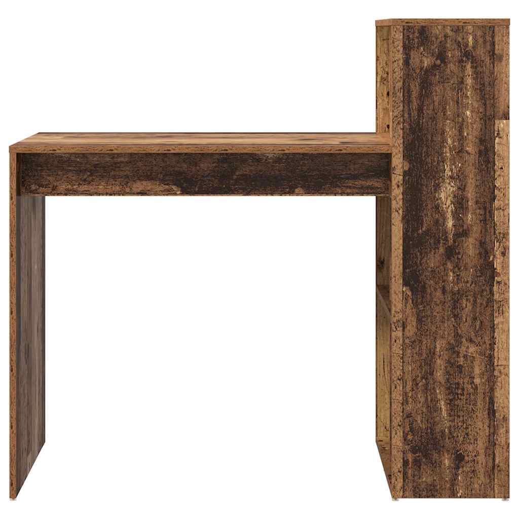 Bureau met plank Oud Hout 108 x 55 x 103.5 cm Bewerkt hout