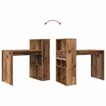 Bureau met plank Oud Hout 108 x 55 x 103.5 cm Bewerkt hout
