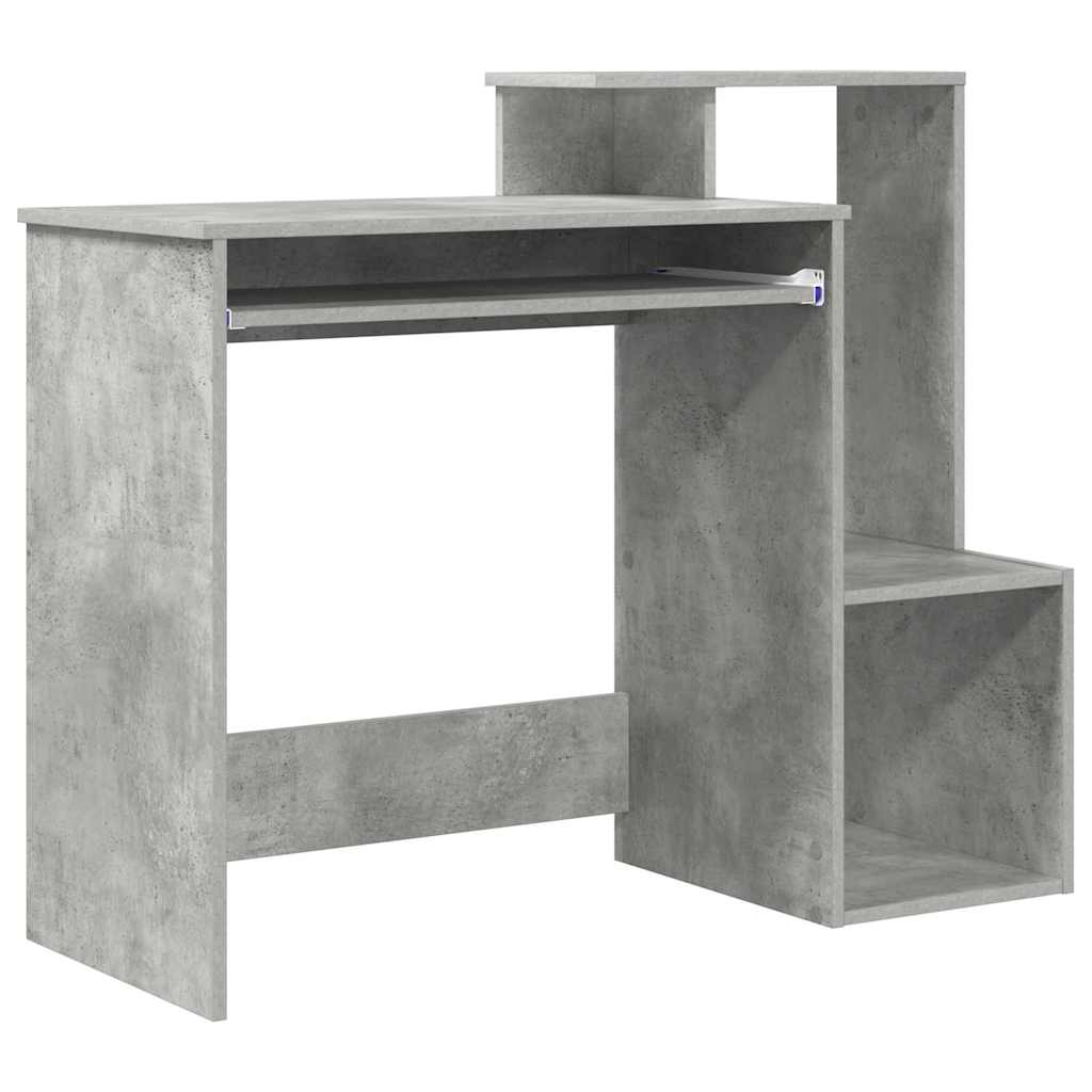 Bureau met lade Beton Grijs 106 x 41 x 88.5 cm Bewerkt hout