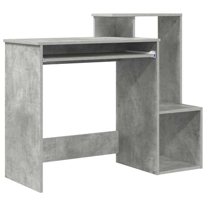Bureau met lade Beton Grijs 106 x 41 x 88.5 cm Bewerkt hout