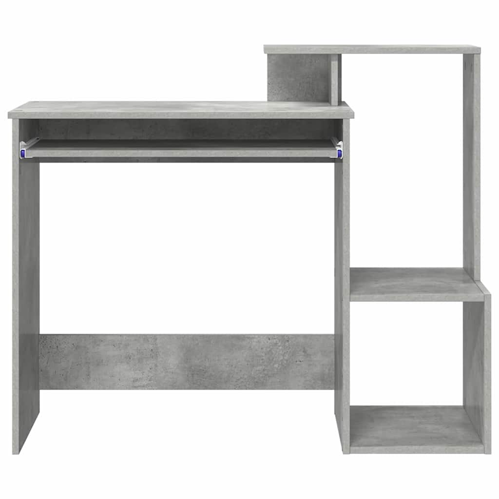 Bureau met lade Beton Grijs 106 x 41 x 88.5 cm Bewerkt hout