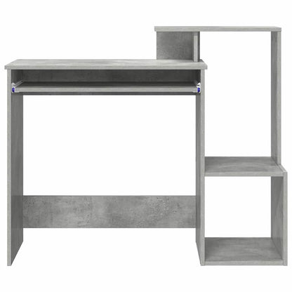 Bureau met lade Beton Grijs 106 x 41 x 88.5 cm Bewerkt hout