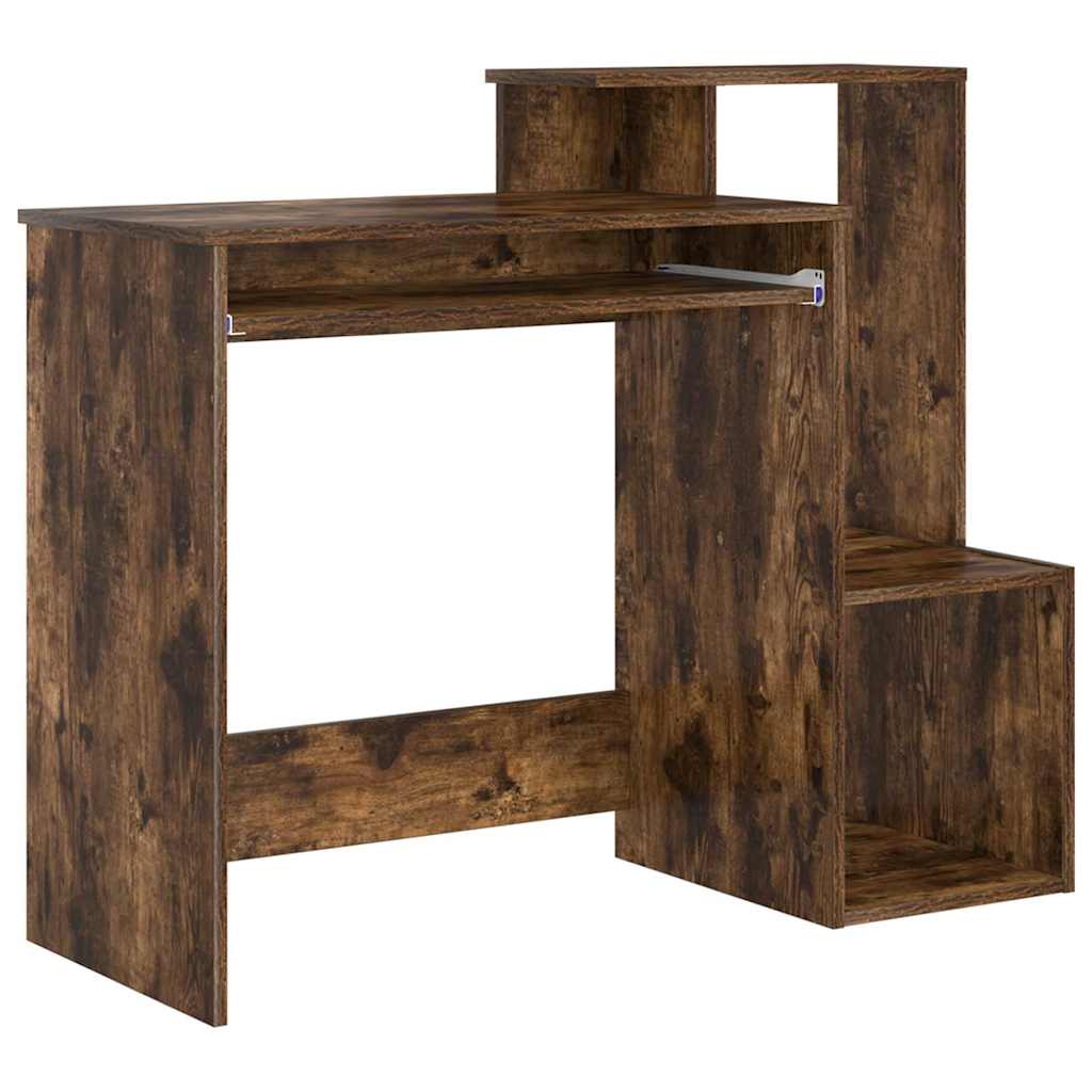 Bureau met lade Gerookt eiken 106 x 41 x 88.5 cm Bewerkt hout
