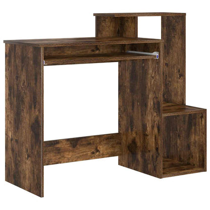 Bureau met lade Gerookt eiken 106 x 41 x 88.5 cm Bewerkt hout