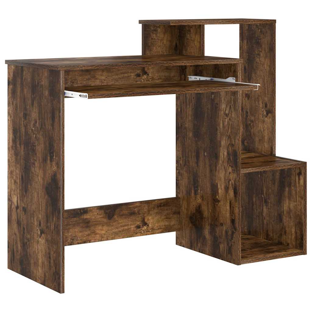 Bureau met lade Gerookt eiken 106 x 41 x 88.5 cm Bewerkt hout