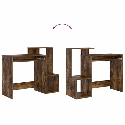 Bureau met lade Gerookt eiken 106 x 41 x 88.5 cm Bewerkt hout