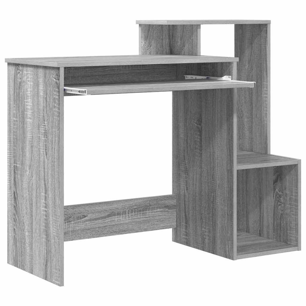 Bureau met lade Grijs Sonoma 106 x 41 x 88.5 cm Bewerkt hout