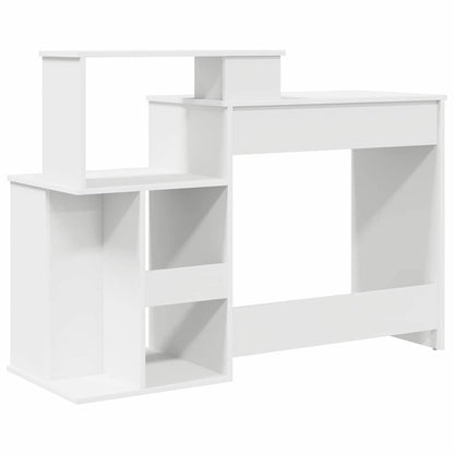 Bureau met lade met plank Wit 120,5 x 44 x 88,5 cm Bewerkt hout