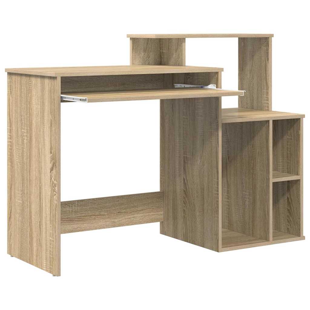 Bureau met lade Sonoma Eiken 120,5 x 44 x 88,5 cm Bewerkt hout