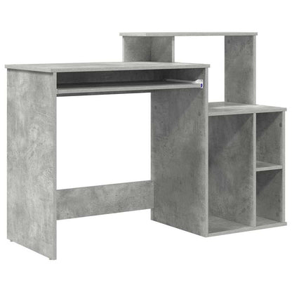 Bureau met lade Beton Grijs 120,5 x 44 x 88,5 cm Bewerkt hout