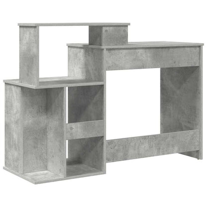 Bureau met lade Beton Grijs 120,5 x 44 x 88,5 cm Bewerkt hout