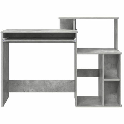 Bureau met lade Beton Grijs 120,5 x 44 x 88,5 cm Bewerkt hout