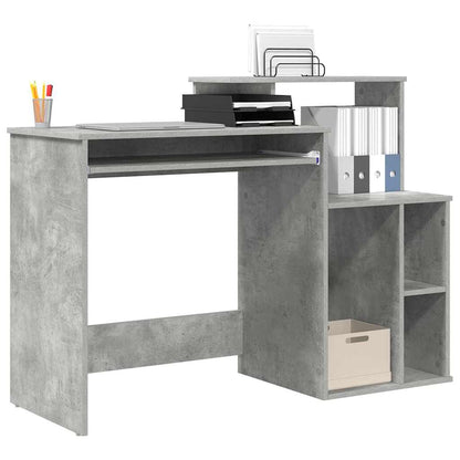Bureau met lade Beton Grijs 120,5 x 44 x 88,5 cm Bewerkt hout