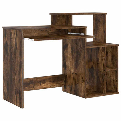 Bureau met lade Gerookt eiken 120,5 x 44 x 88,5 cm Bewerkt hout