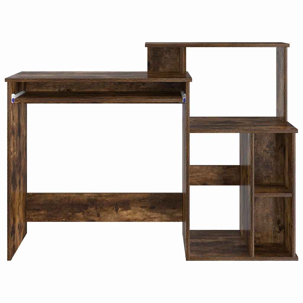 Bureau met lade Gerookt eiken 120,5 x 44 x 88,5 cm Bewerkt hout