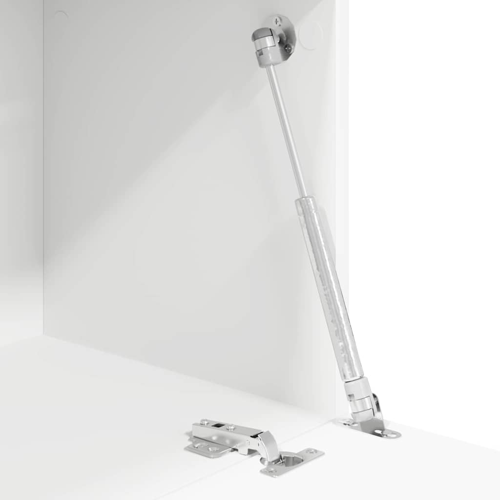 Bureau met plank Wit 71,5 x 31,5 x 106,5 cm Bewerkt hout