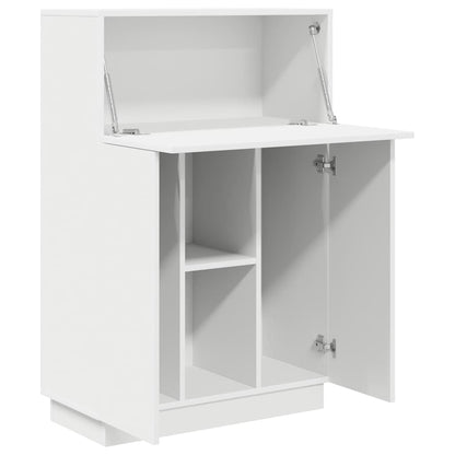 Bureau met plank Wit 71,5 x 31,5 x 106,5 cm Bewerkt hout