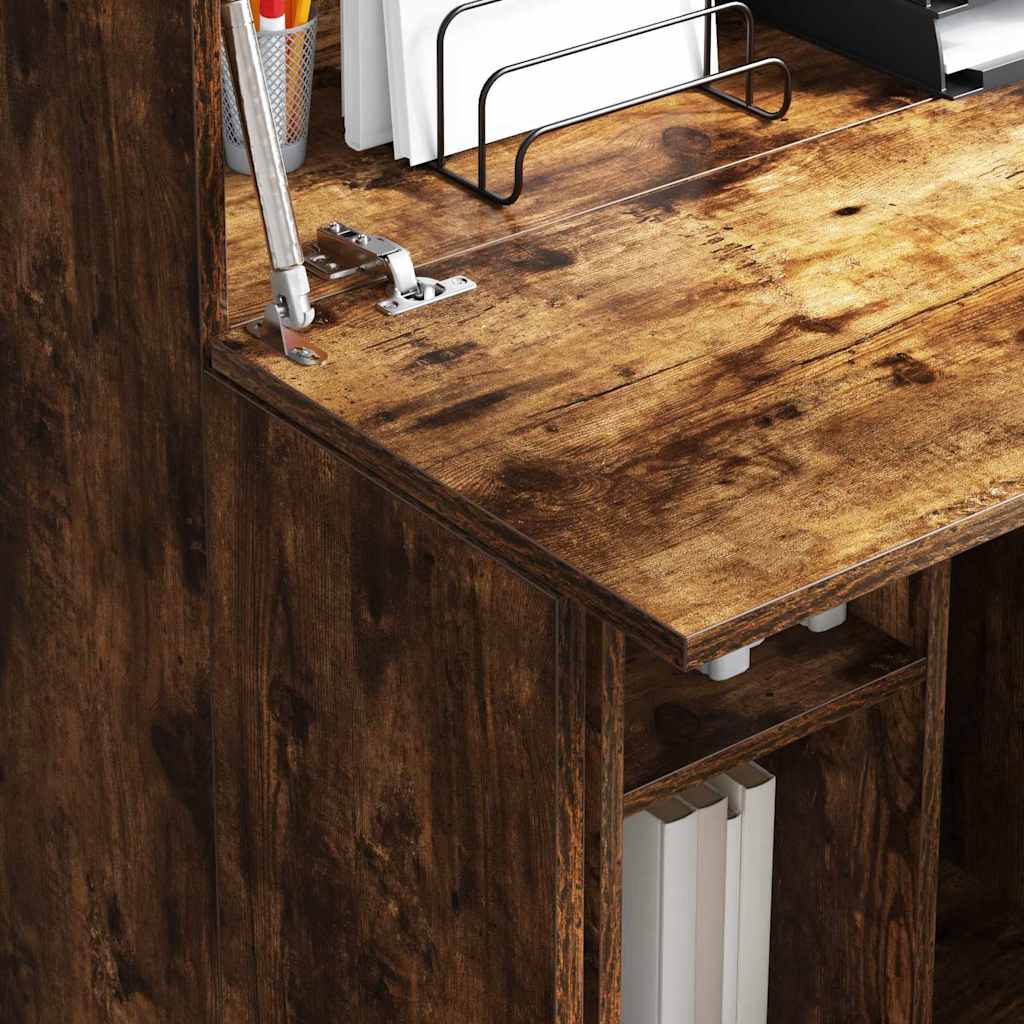 Bureau Gerookt eiken 71,5 x 31,5 x 106,5 cm Bewerkt hout
