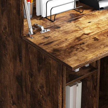 Bureau Gerookt eiken 71,5 x 31,5 x 106,5 cm Bewerkt hout