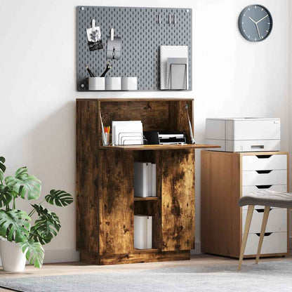 Bureau Gerookt eiken 71,5 x 31,5 x 106,5 cm Bewerkt hout