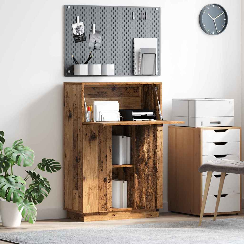 Bureau met plank Oud Hout 71,5 x 31,5 x 106,5 cm Bewerkt hout