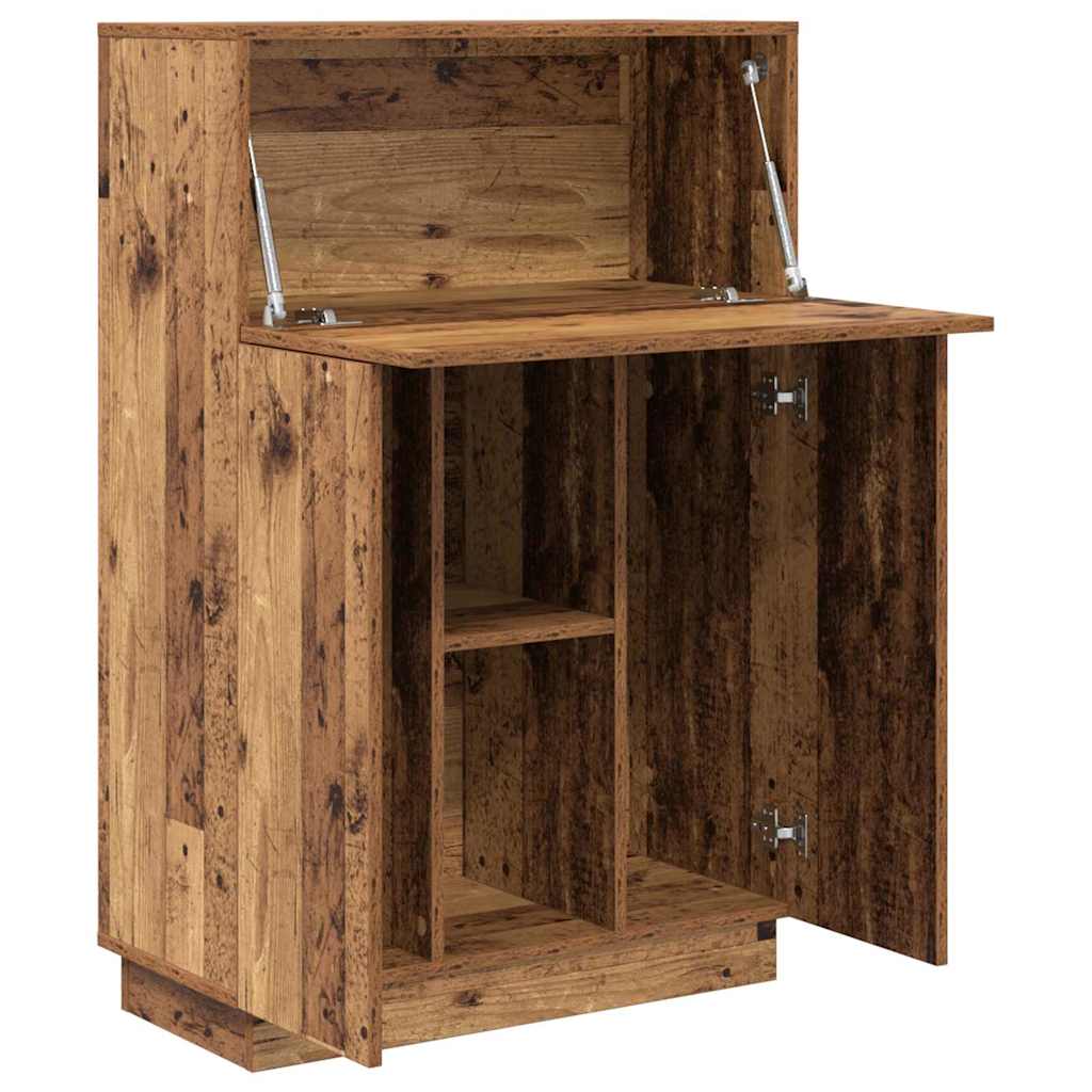 Bureau met plank Oud Hout 71,5 x 31,5 x 106,5 cm Bewerkt hout