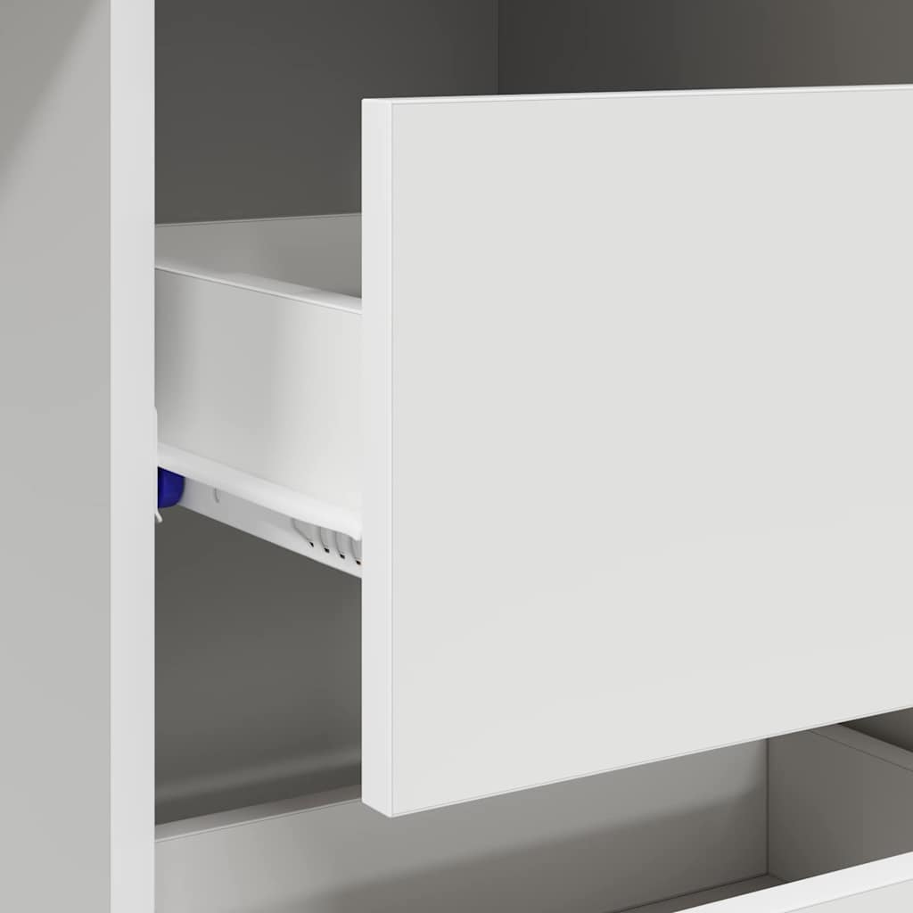 Bureau met lade met opslag Wit 90 x 37,5 x 75 cm Bewerkt hout