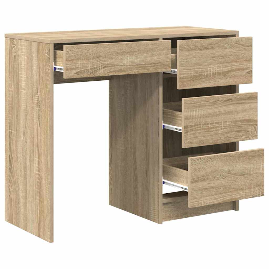 Bureau met lade Sonoma Eiken 90 x 37,5 x 75 cm Bewerkt hout
