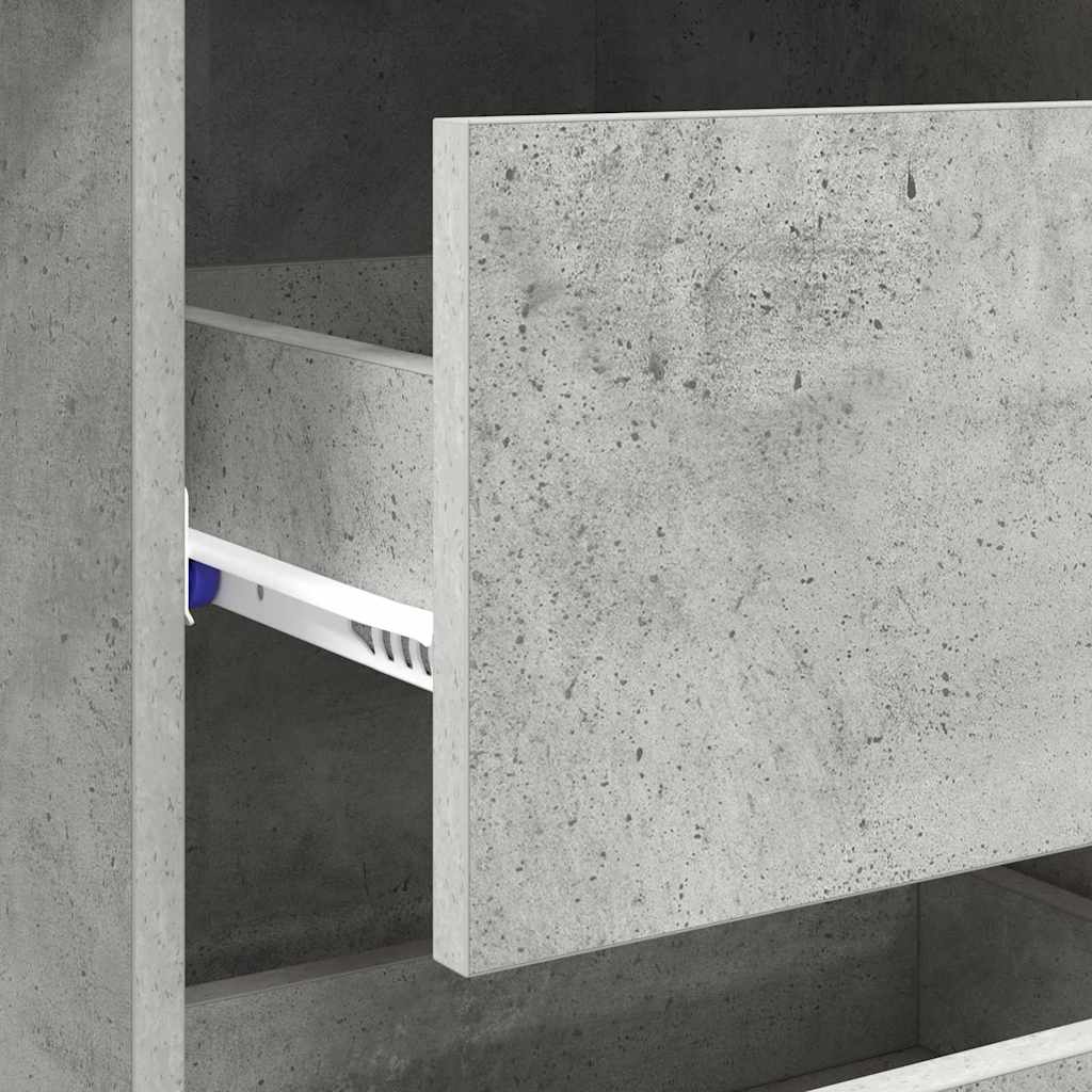 Bureau met lade Beton Grijs 90 x 37,5 x 75 cm Bewerkt hout