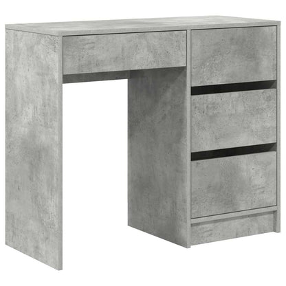 Bureau met lade Beton Grijs 90 x 37,5 x 75 cm Bewerkt hout