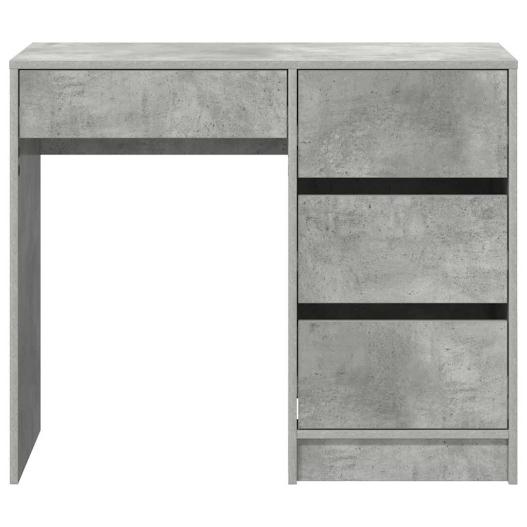 Bureau met lade Beton Grijs 90 x 37,5 x 75 cm Bewerkt hout