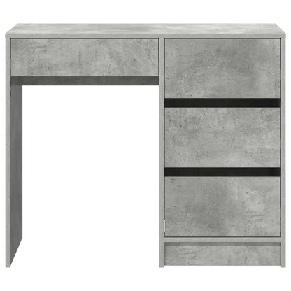 Bureau met lade Beton Grijs 90 x 37,5 x 75 cm Bewerkt hout