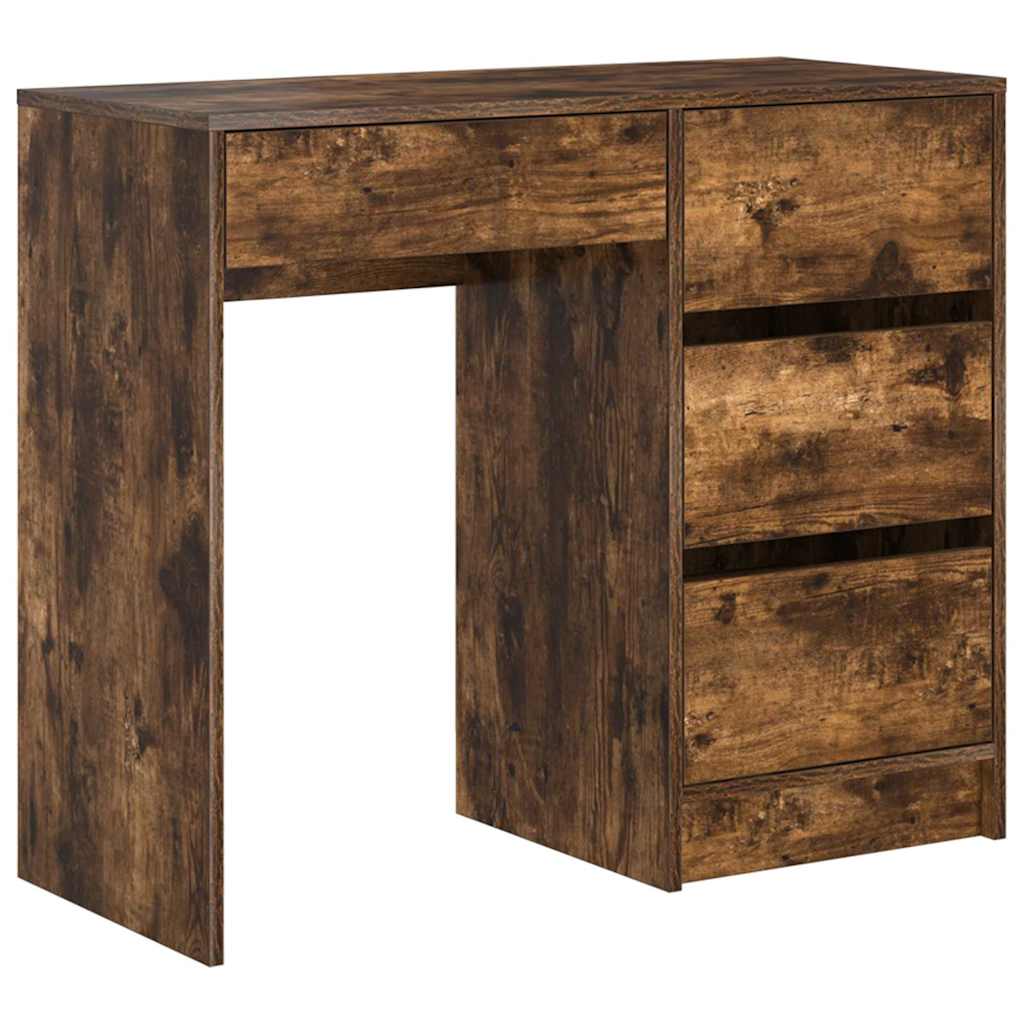 Bureau met lade Gerookt eiken 90 x 37,5 x 75 cm Bewerkt hout