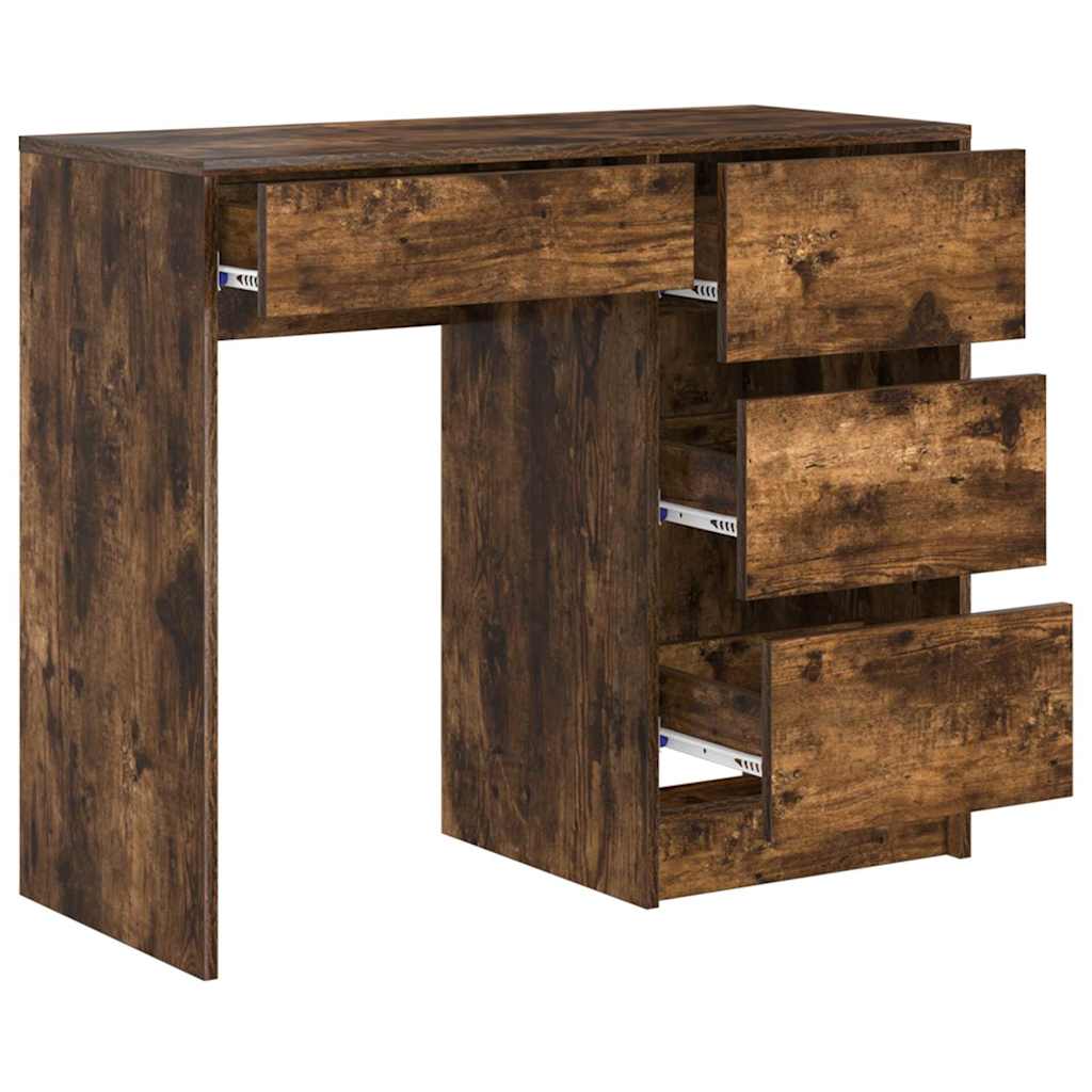 Bureau met lade Gerookt eiken 90 x 37,5 x 75 cm Bewerkt hout
