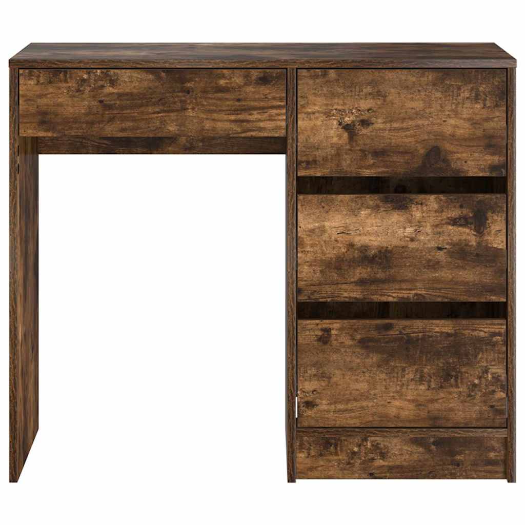 Bureau met lade Gerookt eiken 90 x 37,5 x 75 cm Bewerkt hout