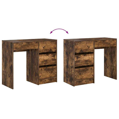 Bureau met lade Gerookt eiken 90 x 37,5 x 75 cm Bewerkt hout