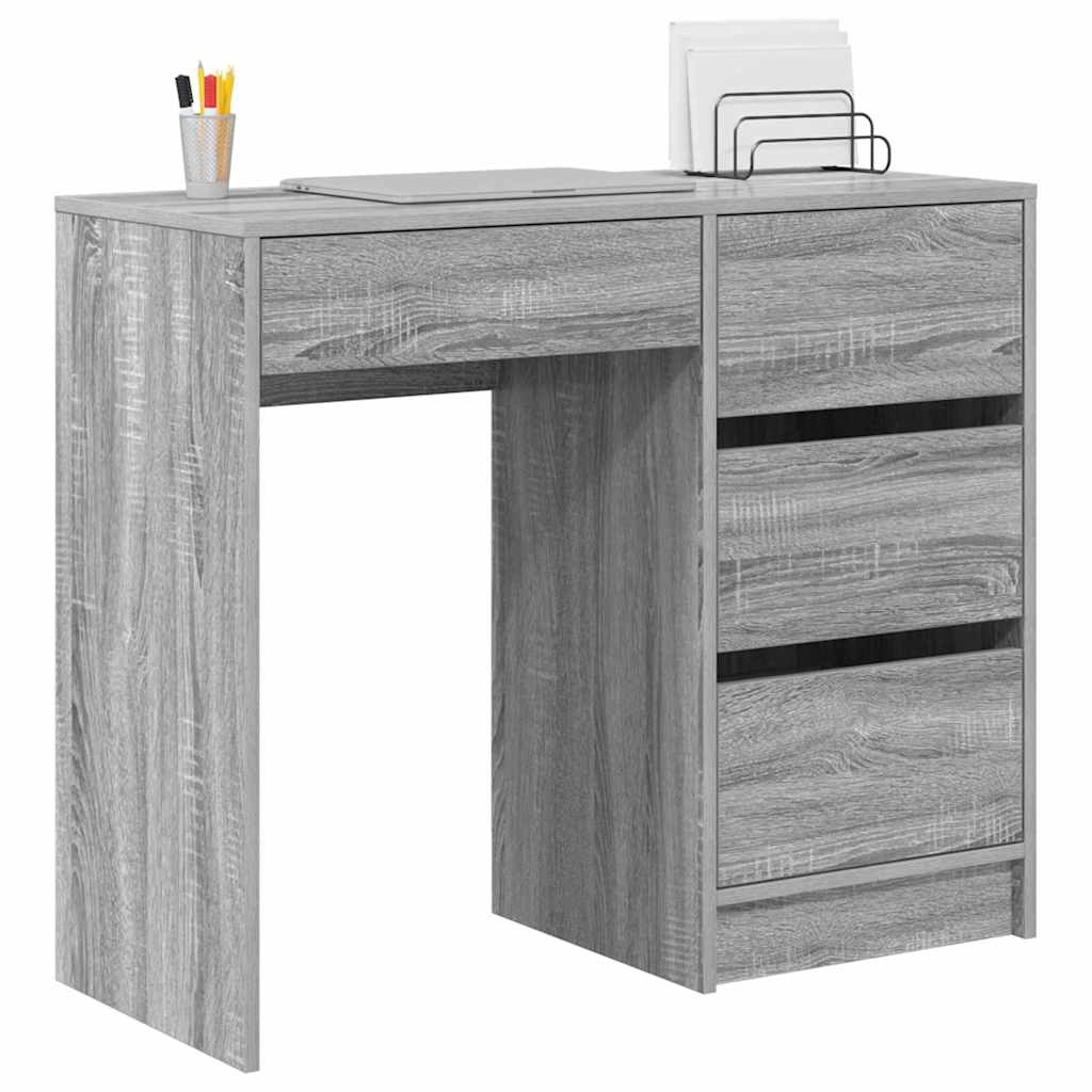 Bureau met lade Grijs Sonoma 90 x 37,5 x 75 cm Bewerkt hout