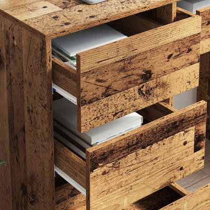 Bureau met lade Oud Hout 90 x 37,5 x 75 cm Bewerkt hout