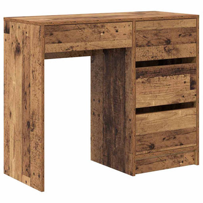 Bureau met lade Oud Hout 90 x 37,5 x 75 cm Bewerkt hout