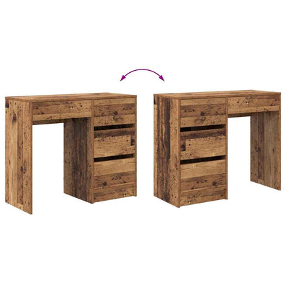 Bureau met lade Oud Hout 90 x 37,5 x 75 cm Bewerkt hout